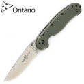 Нож Ontario RAT-1 Limited Edition (стальной Satin, D2, Green)