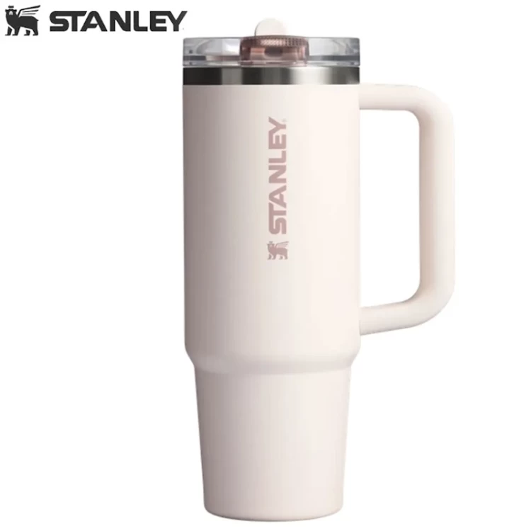 Термокружка Stanley Quencher Protour с трубочкой 0,887L Светло-розовая