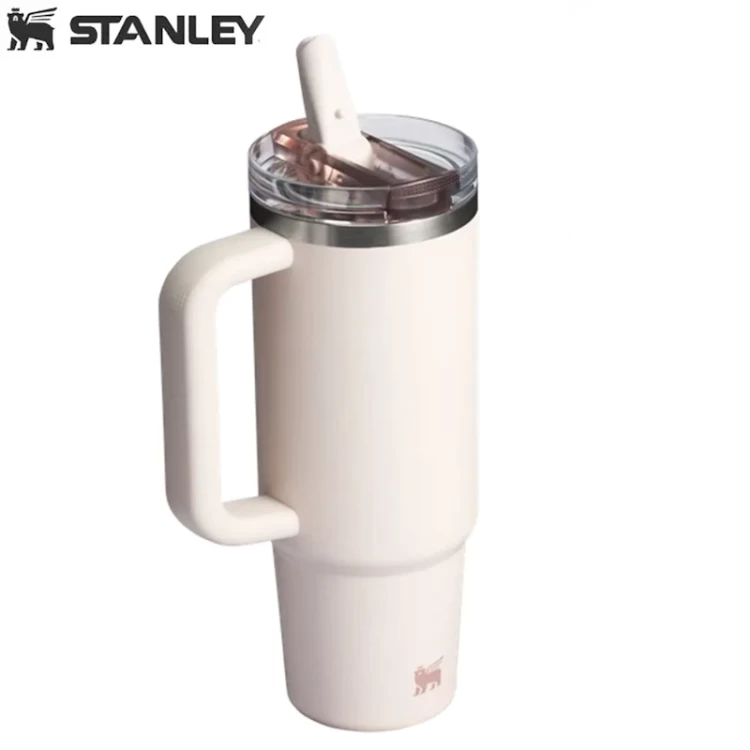 Термокружка Stanley Quencher Protour с трубочкой 0,887L Светло-розовая