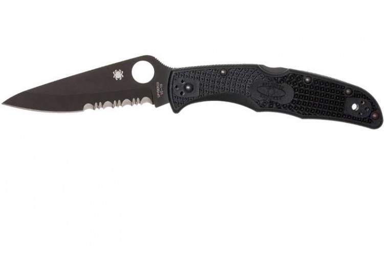 Нож Spyderco Endura 4 1/2 Serrated Black Blade 10PSBBK