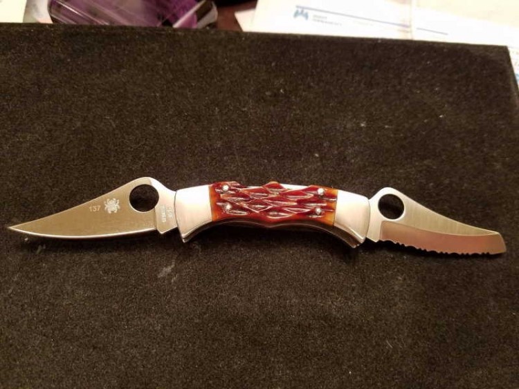 Нож Spyderco MicroDyad Jigged Bone 112P&S