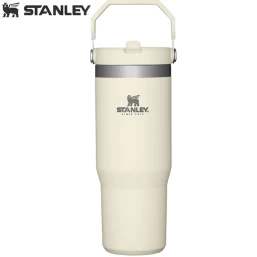 Термостакан Stanley IceFlow Flip Straw Tumbler с трубочкой 0,887L Кремовый