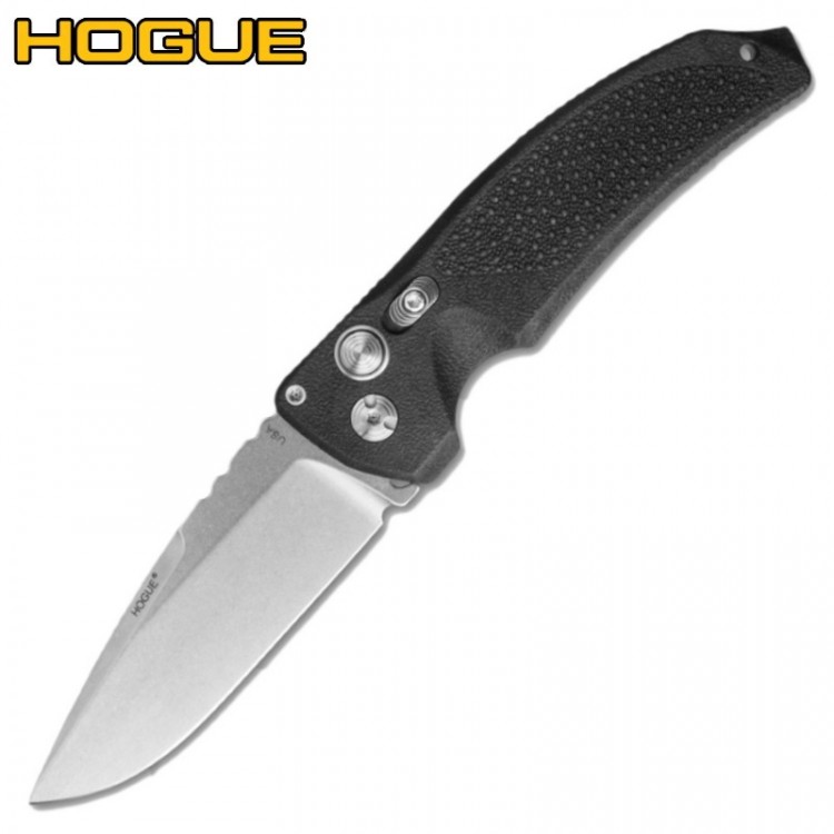 Нож Hogue EX-03 Auto Drop Point Stonewash Black 34330TF