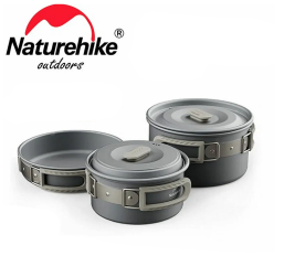 Naturehike (1,7Л + 1Л кастрюли + 7-дюймовая сковорода (CNK2450CF010) из алюминия