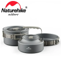 Naturehike (1,7Л кастрюля + чайник 0,8Л + 7 дюймовая сковорода (CNK2450CF010) из алюминия