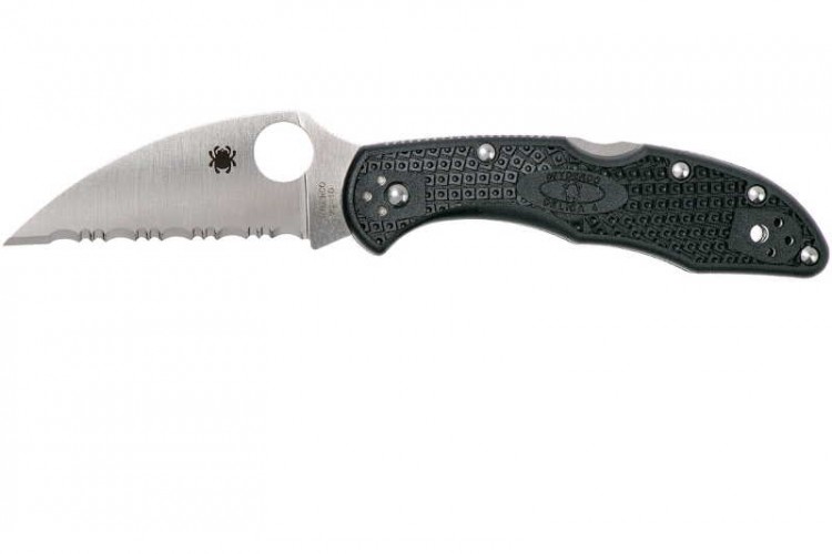 Нож Spyderco Delica 4 Lightweights Wharncliffe Serrated Black 11FSWCBK Нож Spyderco Delica 4 Lightweights Wharncliffe Serrated Black 11FSWCBK
