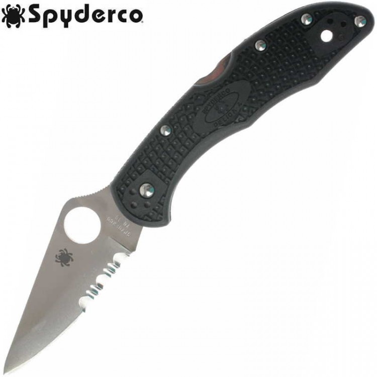 Нож Spyderco Delica 4 1/2 Serrated Black 11PSBK