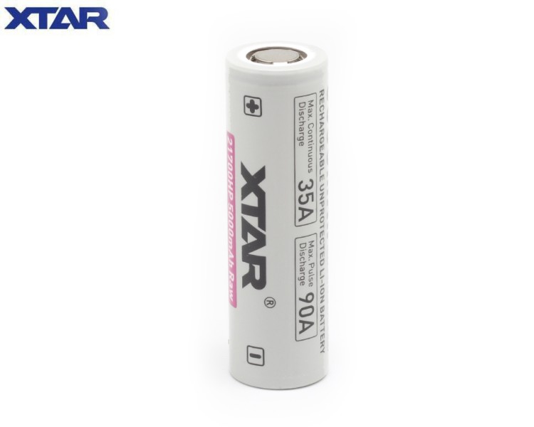Аккумулятор незащищенный ﻿XTAR 21700 3,6 В 5000 mAh RAW