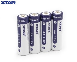 Аккумулятор Li-ion XTAR AA 3300 mWh, 2000 mAh 1.5 В 4 шт