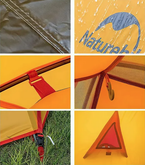 Naturehike NH18Z033-P P-Series 3-местная желтая