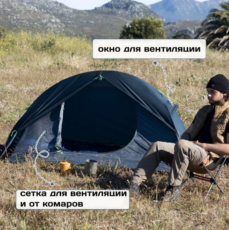 Naturehike NH18A095-D 1-местная зеленая + коврик