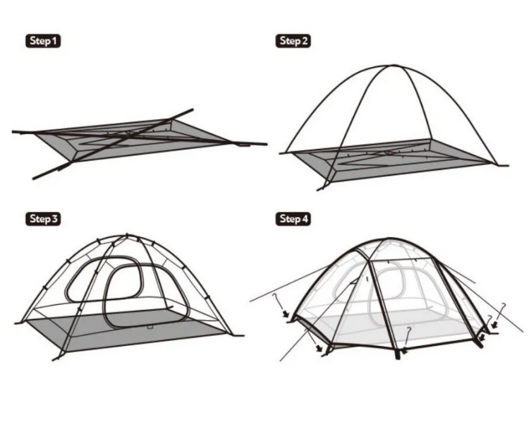 Naturehike CNK2300ZP024 Cloud-Creek 2-местная, белая