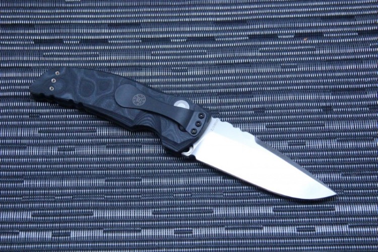 Нож Hogue EX-01 Auto Drop Point Stonewash Black/Grey G-Mascus 34139TF
