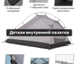 Naturehike Cloud Up 3 Синяя (NH18T030-T) 3-местная