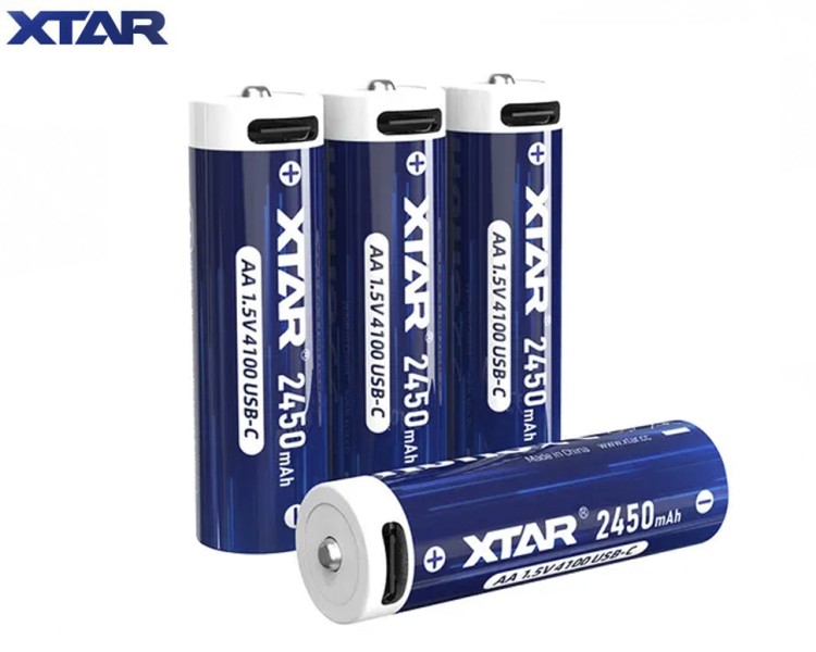 Аккумулятор Li-ion XTAR AA Type-C 4100 mWh, 2450 mAh 1.5 В