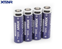 Аккумулятор Li-ion XTAR AA 4100 mWh, 2450 mAh 1.5 В USB-C 4 шт