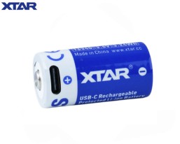 Аккумулятор XTAR 16340 3,6 В 900 mAh (+USB порт зарядки)