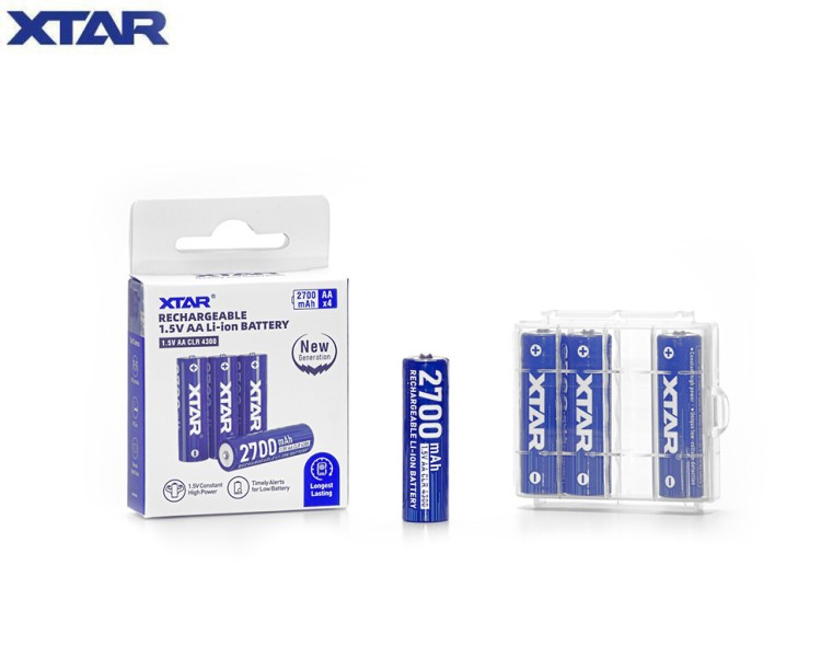 Аккумулятор Li-ion XTAR AA CLR 4300mWh, 2700 mAh 1.5 В Аккумулятор Li-ion XTAR AA CLR 4300mWh, 2700 mAh 1.5 В