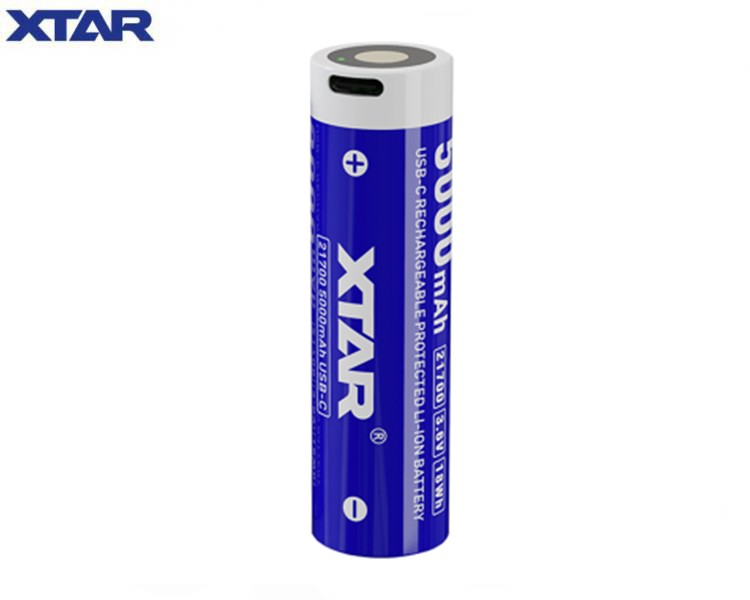 Аккумулятор XTAR 21700 3,6 В 5000 mAh (+USB порт)