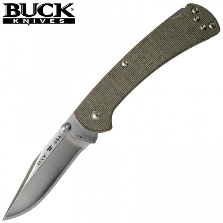 Нож BUCK 112 Slim Pro Green Micarta 0112ODS6