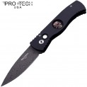 Нож Pro-Tech TR-2 Custom Skull Chad Nichols Damascus Ruby Eyes Inlay TR-2DamSkullRuby