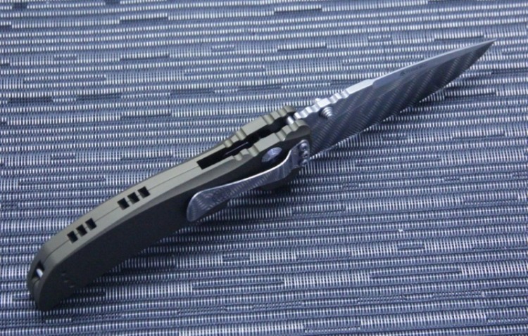 Нож Hogue EX-01 Drop Point 4" Stonewash Green 34151TF