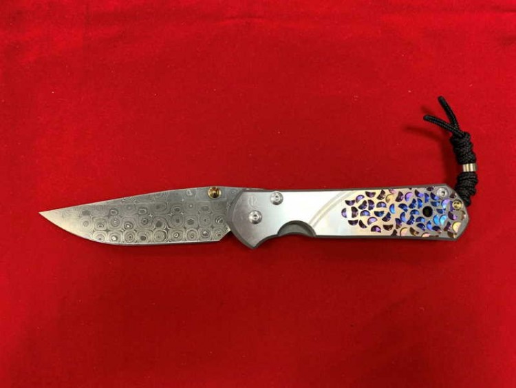 Нож Chris Reeve Large Sebenza 21 Unique Graphics Chad Nichols Damascus L21-1184