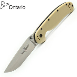 Нож Ontario RAT-1 Limited Edition (стальной Satin, D2, Desert)
