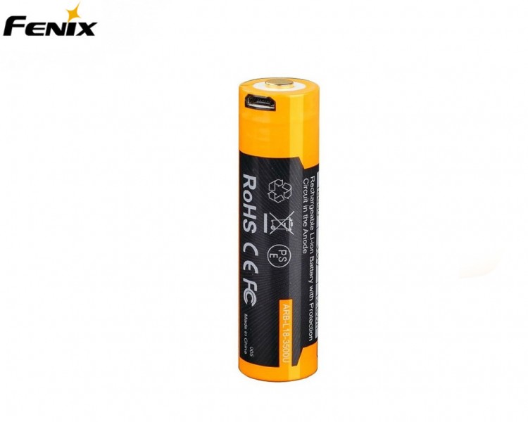Аккумулятор Fenix 18650 ARB-L18-3500U (+USB порт зарядки)