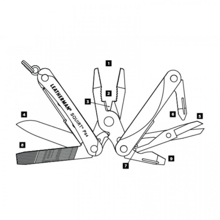 Мультитул Leatherman Squirt PS4 Red