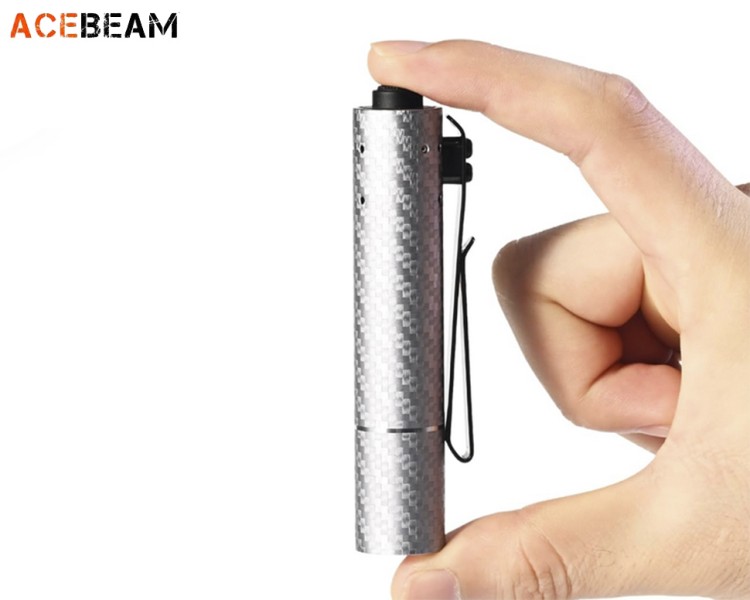 Acebeam Rider RX 2.0 Al Silver Carbon Fiber Pattern