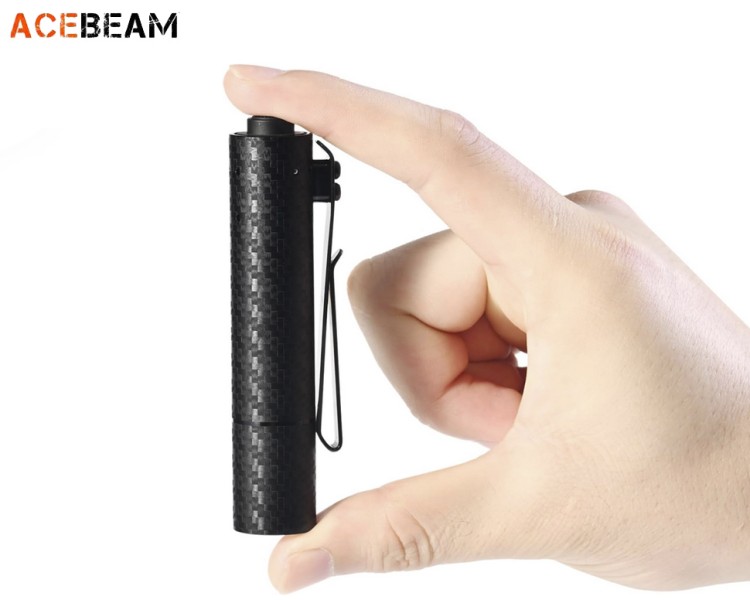 Acebeam Rider RX 2.0 Al Black Carbon Fiber Pattern