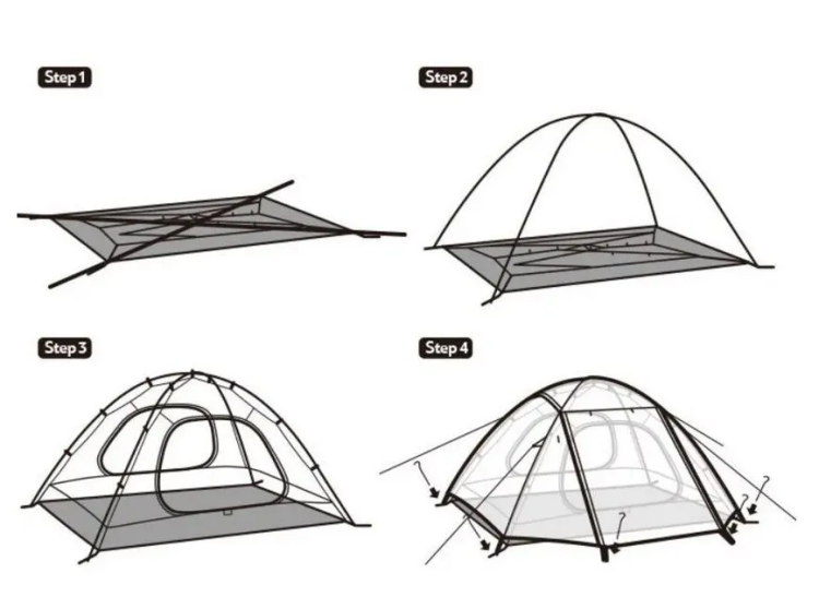 Naturehike CNK2300ZP024 Cloud-Creek 3-местная, коричневая