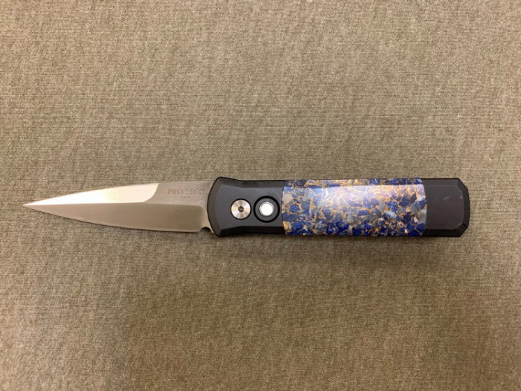Нож Pro-Tech Godson Azurite/Turquoise/Bronze 721LapisBRZ