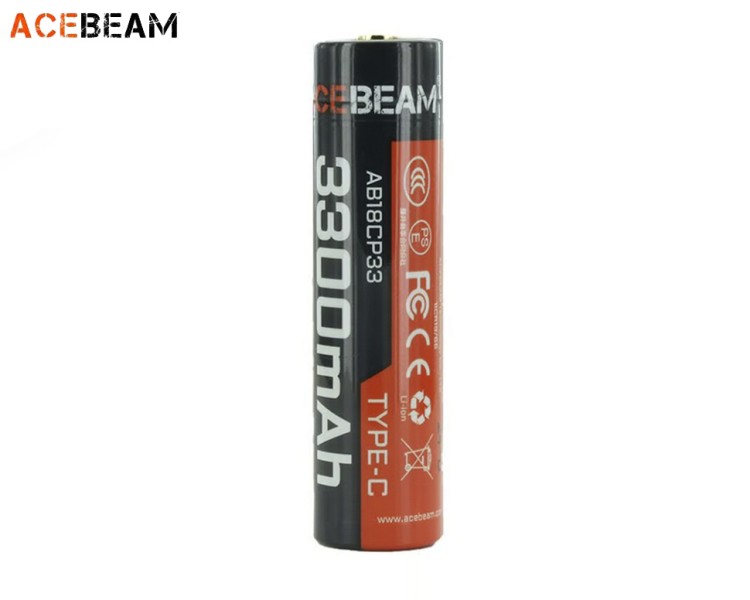 Аккумулятор Acebeam AB18CP33 18650 3,6 В 3300 mAh (+USB порт зарядки)