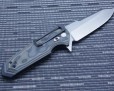 Нож Hogue EX-02 Spear Point Flipper Stonewash Green/Grey G10 34218TF