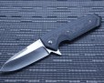 Нож Hogue EX-02 Spear Point Flipper Stonewash Black/Grey G10 34219TF