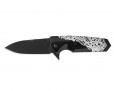 Нож Hogue EX-02 Spear Point Flipper Skulls & Bones Black G10 34219BKS