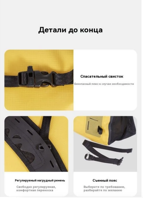 Герморюкзак Naturehike 25L Yellow