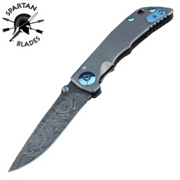 Нож Spartan Blades Harsey Folding Damascus SF10CustCNDAMBlue