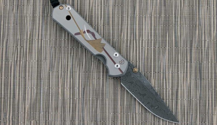 Нож Chris Reeve Large Sebenza 21 Unique Graphics D. Thomas Stainless Raindrop Damascus L21UNdRain