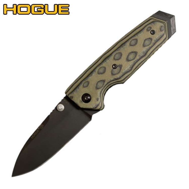 Нож Hogue EX-02 Spear Point Thumb Stud Green/Grey G10 34258BK